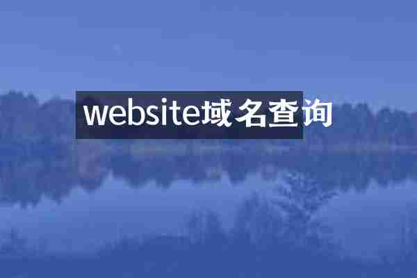 website域名查询