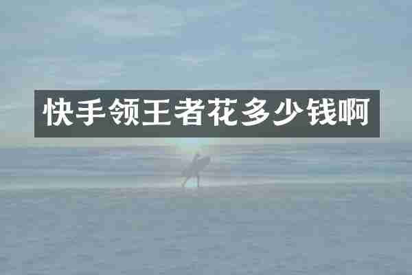 快手领王者花多少钱啊