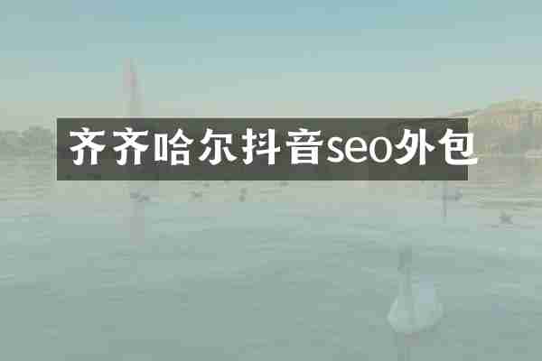 齐齐哈尔抖音seo外包