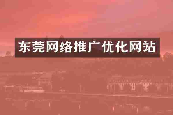 东莞网络推广优化网站