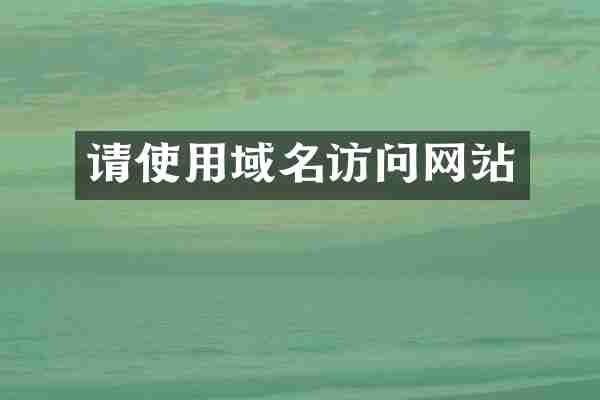 请使用域名访问网站