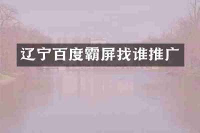辽宁百度霸屏找谁推广