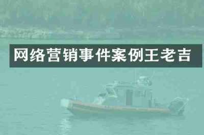 网络营销事件案例王老吉