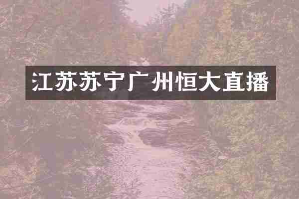 江苏苏宁广州恒大直播