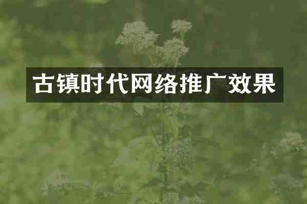 古镇时代网络推广效果