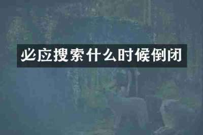 必应搜索什么时候倒闭