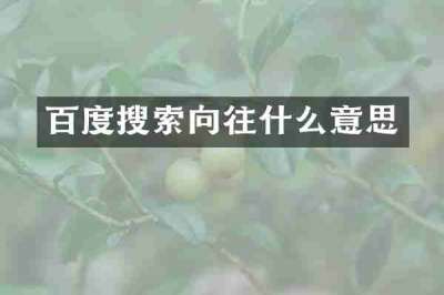 百度搜索向往什么意思