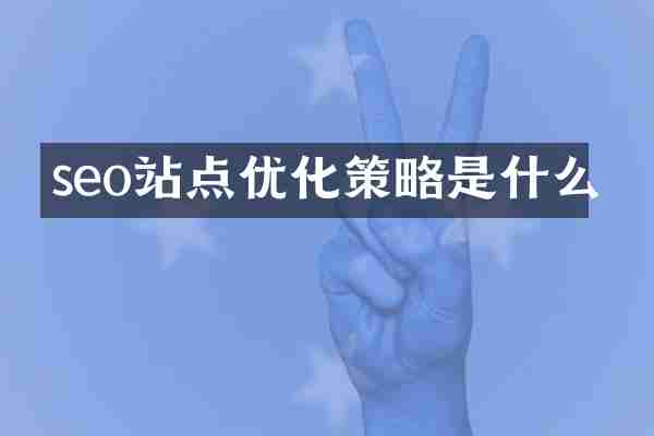 seo站点优化策略是什么