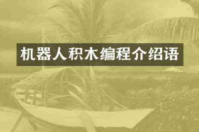 机器人积木编程介绍语