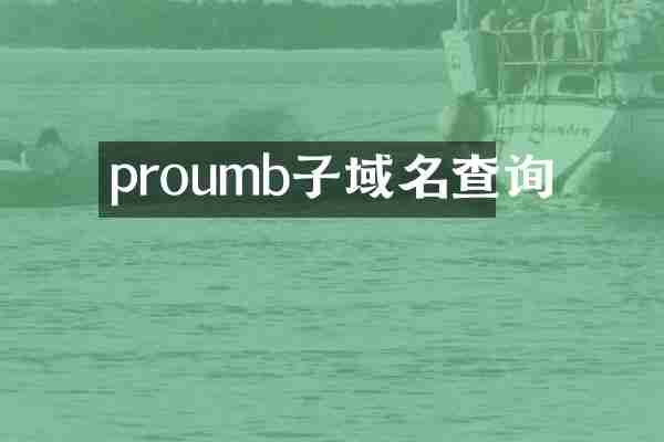 proumb子域名查询