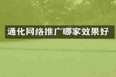 通化网络推广哪家效果好