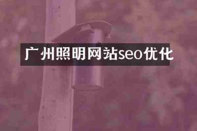 广州照明网站seo优化