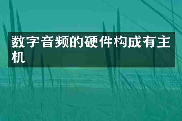 数字音频的硬件构成有主机