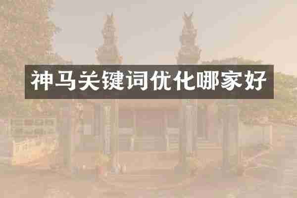 神马关键词优化哪家好