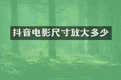 抖音电影尺寸放大多少