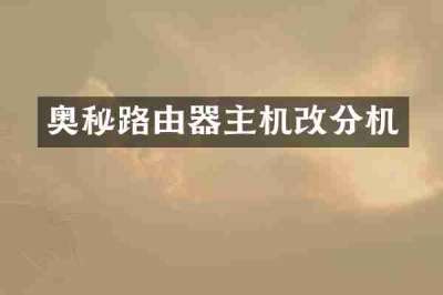 奥秘路由器主机改分机