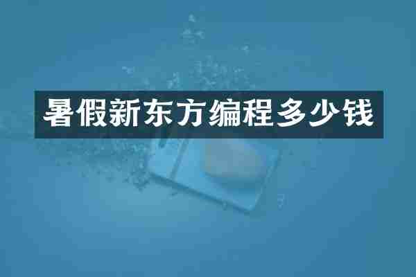 暑假新东方编程多少钱