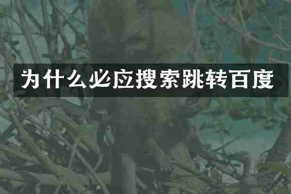 为什么必应搜索跳转百度