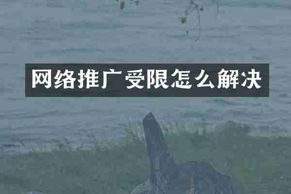 网络推广受限怎么解决