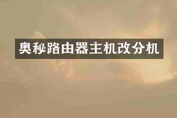 奥秘路由器主机改分机