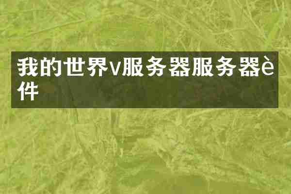 我的世界v服务器服务器软件