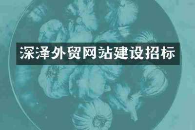 深泽外贸网站建设招标