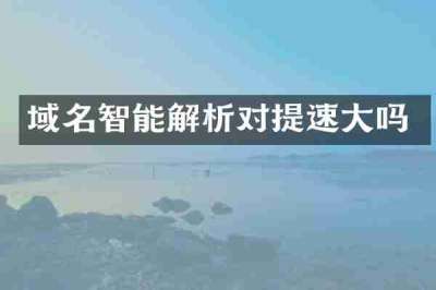 域名智能解析对提速大吗
