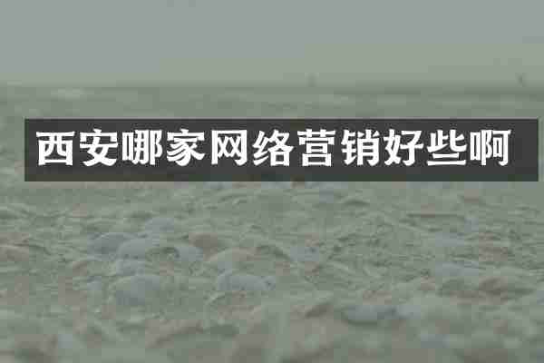 西安哪家网络营销好些啊