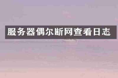 服务器偶尔断网查看日志
