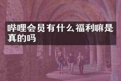 哔哩会员有什么福利嘛是真的吗