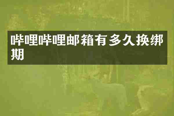 哔哩哔哩邮箱有多久换绑期