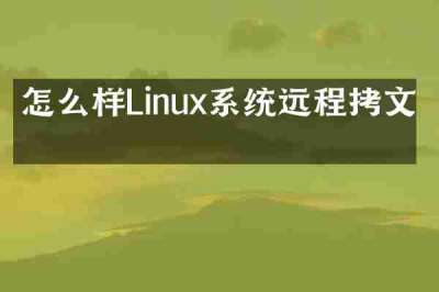 怎么样Linux系统远程拷文件