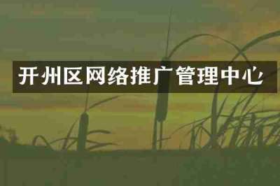开州区网络推广管理中心