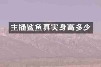 主播鲨鱼真实身高多少