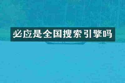 必应是全国搜索引擎吗