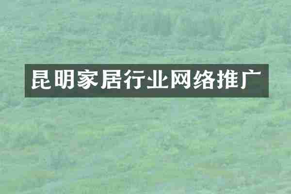 昆明家居行业网络推广