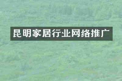 昆明家居行业网络推广