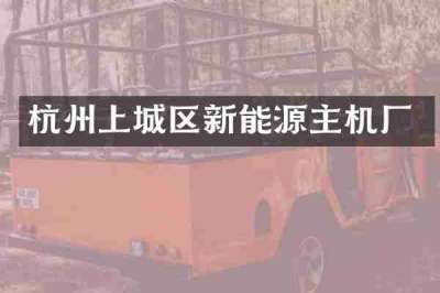 杭州上城区新能源主机厂