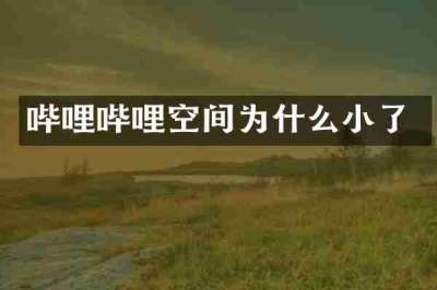 哔哩哔哩空间为什么小了