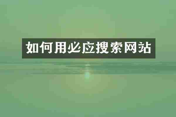 如何用必应搜索网站