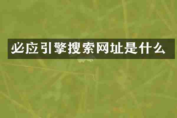 必应引擎搜索网址是什么