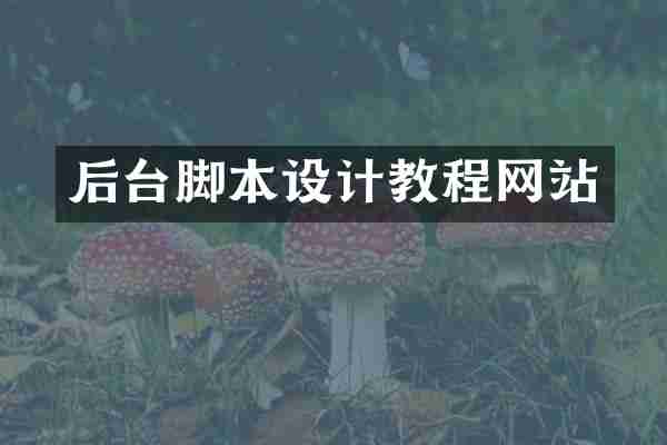 后台脚本设计教程网站
