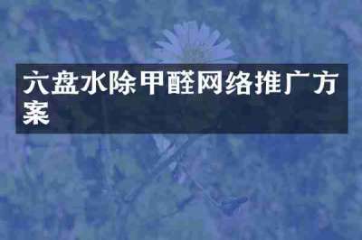 六盘水除甲醛网络推广方案