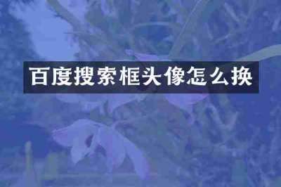 百度搜索框头像怎么换