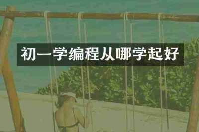 初一学编程从哪学起好