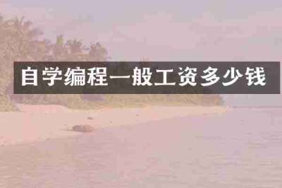 自学编程一般工资多少钱