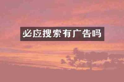 必应搜索有广告吗