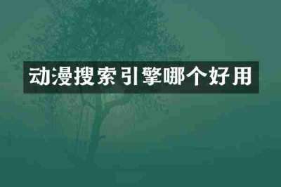 动漫搜索引擎哪个好用