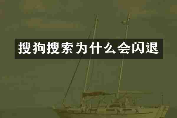 搜狗搜索为什么会闪退