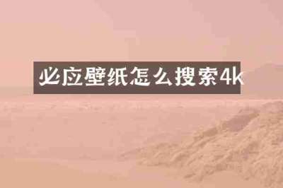 必应壁纸怎么搜索4k